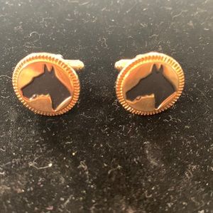 Hickock USA vintage horse head cufflinks